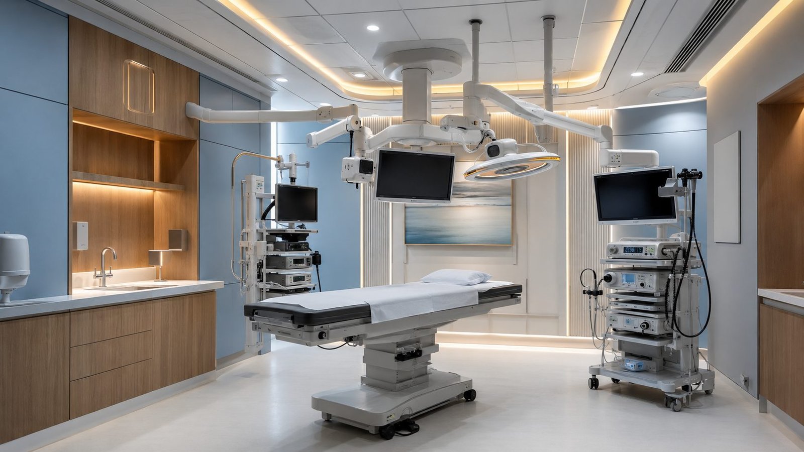Concept render: endoscopy procedure room